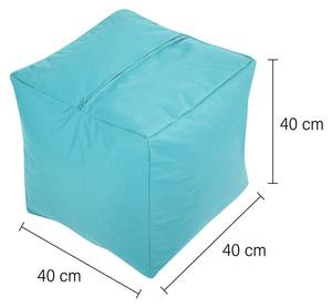 Sitzsack-Hocker Pouf "Cube" 40x40x40cm Türkis