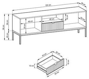 TV Schrank CORTADO RTV154 Schwarz