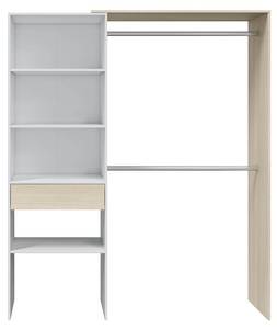 Armoire dressing Blanc - Bois manufacturé - 40 x 187 x 158 cm