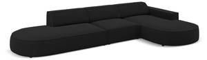 Ecksofa JODIE 4 Sitzplätze Schwarz