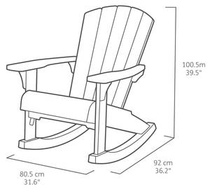 Gartenstuhl 441310 Grau - Kunststoff - 92 x 100 x 80 cm