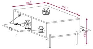 Couchtisch DIAMO CT104 Weißgold