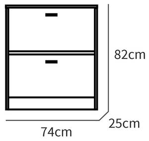 Meuble à Chaussures Nova 2 BRI-22076 Marron - Blanc