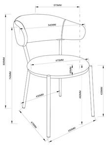 Stühle Dablen (2er-Set) Gelb