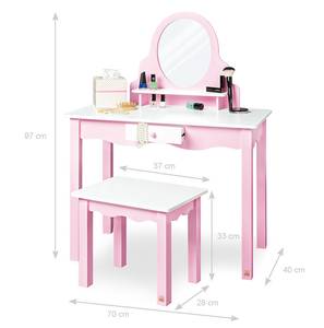 Kinderschminktisch Jasmin Pink - Holzwerkstoff - 70 x 97 x 40 cm