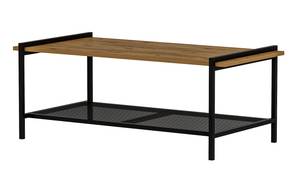 Couchtisch Lara mit Metallfüße Schwarz - Braun - Holzwerkstoff - Metall - 120 x 45 x 60 cm