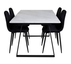 Essgruppe Estelle 44 (5-teilig) Schwarz - Massivholz - 90 x 75 x 140 cm