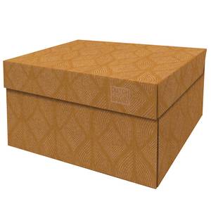 Speicherbox Cordoba Terra Orange - Holzwerkstoff - Naturfaser - 31 x 21 x 39 cm