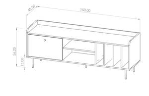 Fernsehschrank VASINIE Braun - Holzwerkstoff - 150 x 57 x 40 cm