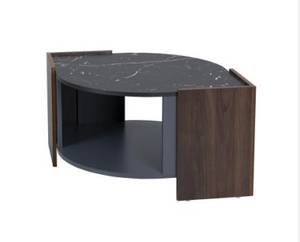 Couchtisch Cronus Ⅴ Schwarz - Braun - Holzwerkstoff - Metall - 63 x 40 x 97 cm