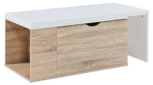 Table d'appoint Österåker Marron - Blanc - Bois manufacturé - 100 x 40 x 48 cm