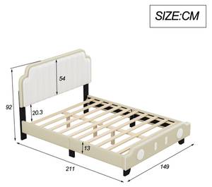 Kinderbett BING AGB8 Grau - Holzwerkstoff - Massivholz - 149 x 92 x 211 cm