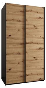 Armoire Lux 1 Noir - Imitation chêne - Largeur : 140 cm