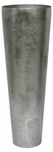 Vase konisch Silber - Metall - 25 x 81 x 25 cm
