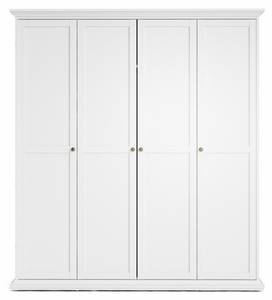 l' armoire Venedig Blanc - En partie en bois massif - 181 x 201 x 60 cm