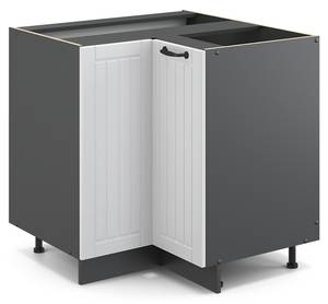 Eckschrank Fame-Line 46099 Anthrazit - Schneeweiß - Tiefe: 60 cm