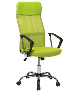 Chaise de bureau DESIGN Noir - Vert - Citron vert - Argenté