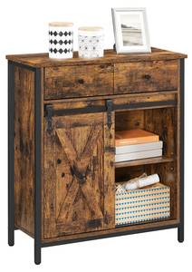 Beistellschrank Harare Braun - Holzwerkstoff - 30 x 80 x 70 cm