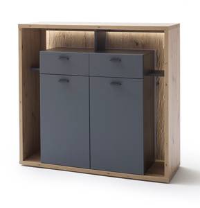 Wohnzimmer Liam 41 (4-teilig) mit LED Grau - Holzwerkstoff - Holzart/Dekor - 401 x 209 x 40 cm