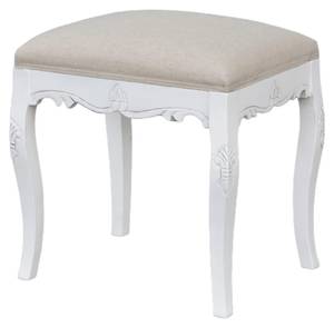 Pouf RIMINI WHITE P 1NOS Blanc - Bois massif - Bois/Imitation - 45 x 49 x 35 cm