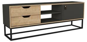 TV Lowboard Dolores Anthrazit Safir Grau - Holzwerkstoff - 150 x 53 x 35 cm