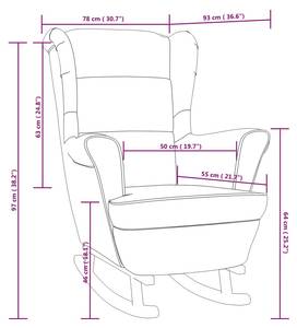 Fauteuil à bascule 3015093-1 Bleu