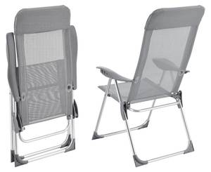 Lot de 2 Chaises de Jardin Errenteria Gris - Métal - 67 x 109 x 57 cm