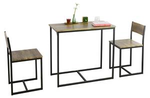 Esstisch + 2 x Stühle OGT36-N Braun - Holzwerkstoff - 89 x 75 x 45 cm
