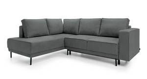 Ecksofa Rodario Steingrau - Massivholz - Textil - Holz teilmassiv