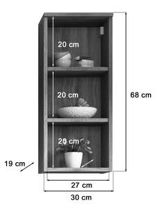 Hängeregal Modern Rauchsilber 30 x 68 x 19 cm