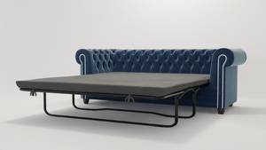 Sofa Karl 3-Sitzer Chesterfield Marineblau