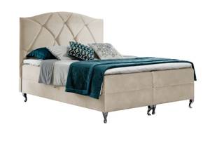 Boxspringbett BRANDE Beige - Breite: 120 cm