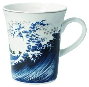 Tasse Katsushika Hokusai - Die Welle II Blau - Weiß - Porzellan - 10 x 11 x 13 cm