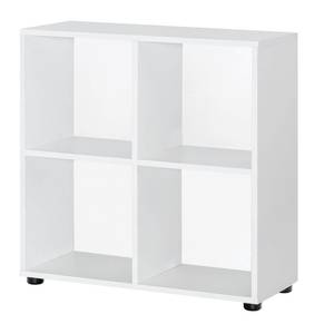 Bücherregal eckig ALBULEN Raumteiler Weiß - Holzwerkstoff - 29 x 72 x 70 cm