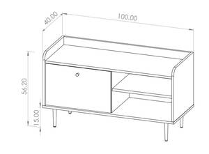 Fernsehschrank VASINIE Braun - Holzwerkstoff - 100 x 57 x 40 cm