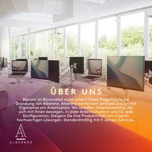 Alberenz Doppelter Monitorarm Silber / Grau - Silbergrau