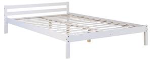 Lit en bois lit double 639 Blanc - Largeur : 146 cm