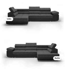 Ecksofa Eckcouch Almada L Form Couch Anthrazit - Ecke davorstehend links