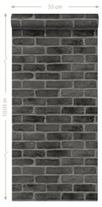 papier peint brique 7312 Noir