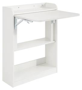 Bureau FWT92-W Blanc - Bois manufacturé - 64 x 82 x 58 cm