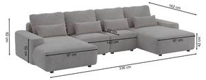 U-Form-Sofa CARNOS Creme