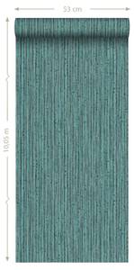 papier peint bambou 7146 Turquoise - Fibres naturelles - Textile - 53 x 1005 x 1005 cm