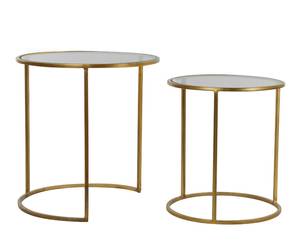 Beistelltisch Duarte Gold - Glas - 50 x 52 x 50 cm