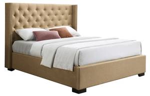 Bett mit Bettkasten MASSIMO Beige - 214 x 142 x 197 cm