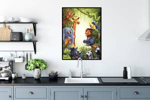 Poster 60x80 Illustration - Tropisch Kunststoff - 60 x 80 x 13 cm