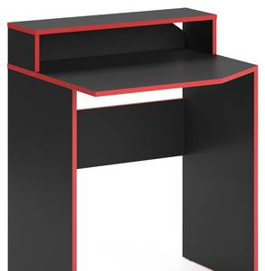 bureau Kron Noir - Rouge - Bois manufacturé - 70 x 88 x 60 cm