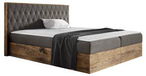 Boxspringbett Wood 6 Braun - Breite: 208 cm