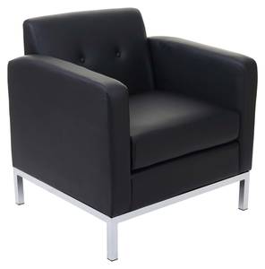 Fauteuil C19 extensible Noir - Cuir synthétique - 77 x 82 x 72 cm