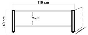 Wohnzimmertisch Dpierozz Tiefe: 110 cm