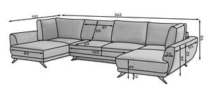 Ecksofa LARC Rosé